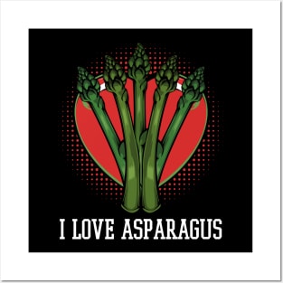 Asparagus - I Love Asparagus - Vegan Statement Quote Posters and Art